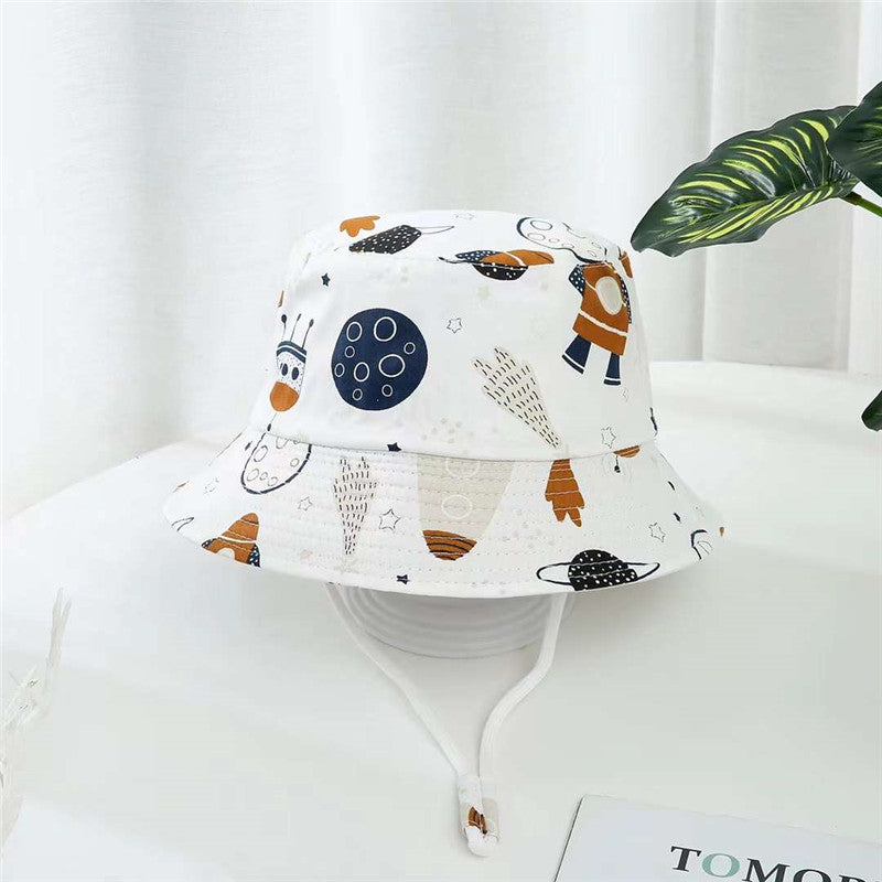 Summer Panama Baby Girls Hat Autumn Cartoon Boys Fisherman Hat Baby Sun Hat Outdoor UV Bucket Hat for Kids Toddler Bonnets
