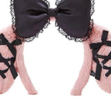 Women Girls Cute Cartoon Melody Ears Shaped Headband Plush Hair Hoop Makeup Photoshoot Christmas Party Headpieces