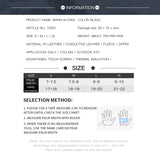 Autumn Winter Motorbike Gloves Men Women Windproof Anti-slip Touchscreen Fleece Keep Warm for Work Gloves Men Sports Bike Black