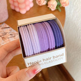 Nylon Rubber High Elastic Hair Bands Hair Ties Women Girls Candy Basic Ponytail Holder Scrunchies Gum Ropes Hair Accessories Set