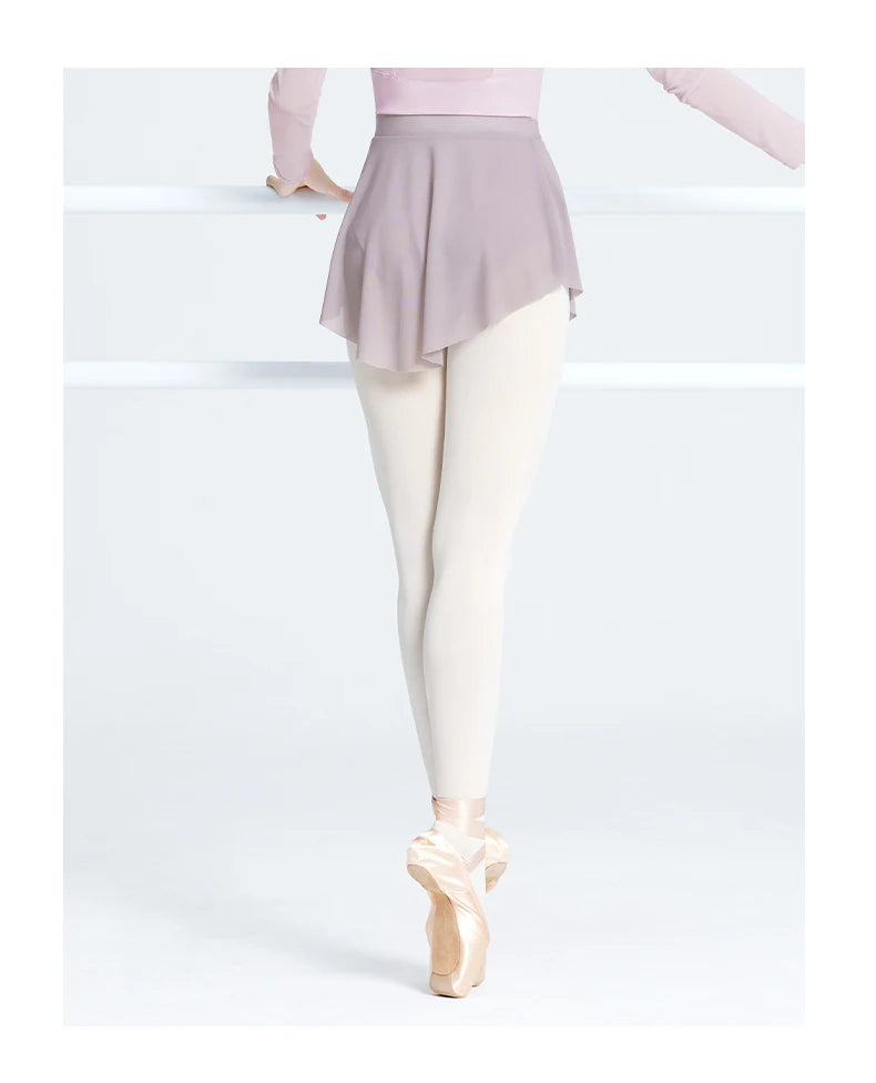 Women Ballet Skirts Dance Short Skirts High Slit Skirt Ballerina Adult Teen Ballet Dancing Dress Soft Mesh Elastic Dance Skirt