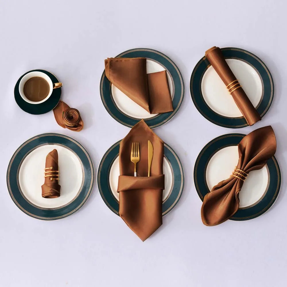 12Pcs 30X30cm Satin Table Napkin Soft Handkerchief Romantic Wedding Banquet Square Table Napkins Dinner Party Decoration