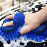 1pc Car Wash Glove Microfiber Chenille Car Wash Sponge Care Washing Detailing Brush Pad Multifunction Cleaning Tool