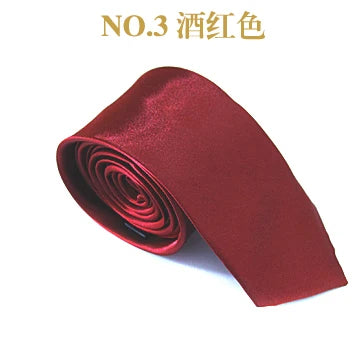 Mans Accessories Slim Skinny Tie for Men Jacquard Woven Solid Champagne Orange Red Purple Blue Ties Wedding Necktie corbatas par