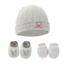 1 Set Baby Anti Scratching Gloves Hat Foot Cover Set Soft Cotton Newborn No Scratch Mittens Socks Beanies Cap Nightcap