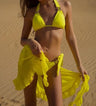 Bestwayclox Ruffle Bikini Cover Ups Short Skirt for Women 2024 Summer Sun Protection Sarong Bikini Beach Dress Brazilian Sarong