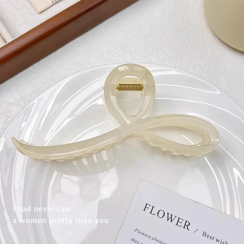 Elegant Jelly Color Bow Hair Claw For Women Girls Sweet Hair Ornament Back Headband Hair Clips Hairpin Fashion Hair Accessories