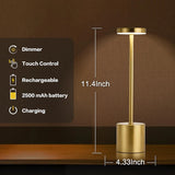 1PC Metal Classic Table Lamp USB Rechargeable Night Light Stepless Dimming Touch 3 Level Bedside Lamp Hotel Bar Decoration