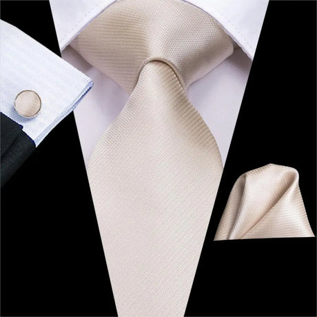 Hi-Tie White Black Striped Solid Men Tie Gravata Silk Wedding Tie For Men Hanky Cufflink Fashion Designer Business Dropshipping