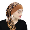 Women Satin Printed Turban Hat Stretch Wide-brimmed Nightcap Fashion Pre-tie Turban Wrap Head Cap Casual Durag Pirate Hat