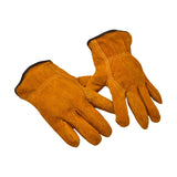 Labor Protection Cowhide Gloves Double-layer Yellow Safety Welding Wear-resistant Gloves Personal Protective Equipment