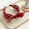 Fashion Paisley Bandana Headband for Women Top Knotted Bow Hairbands Cute Rabbit Ear Turban Headwrap Hair Band Girls Accessories