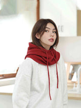 A Women Winter Beanie Hats One-Piece Knit Balaclavas Mask  Neck Circle Scarf Ski Snow Hat