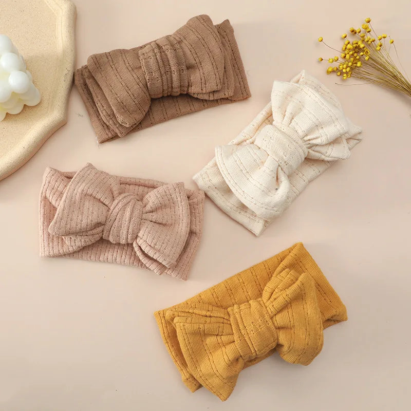 Baby Headband Hair Accessories Infant Girl Hairbands Bows Elastic Turbans for Newborn Babies Cotton Knitted Hair Band Baby Items
