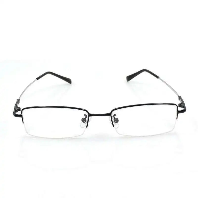 Titanium Metal Alloy flexible Half-rim optical eye glasses frames spectacle frame points prescription eyeglasses oculos de grau