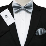 EASTEPIC Men's Bow Tie Sets Including Cufflinks and Handkerchieves Bow Ties with Adjustable Straps for Formal Occasions