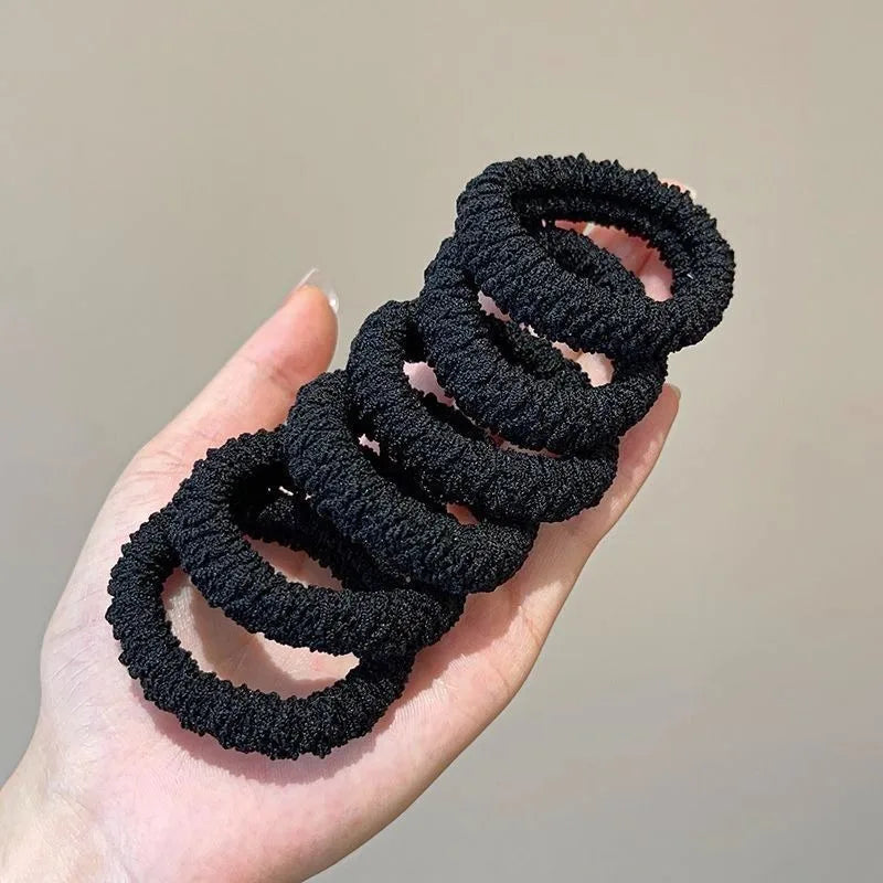 High Elastic Hair Rope Towel Pleated Scrunchie Thicken High Ponytail Holders Rubber Band Elastic Women Hair Ring Hair Accessory