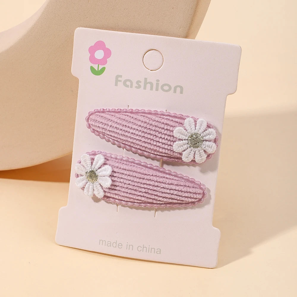 1pcs Ins Daisy Flower Hair Clips Baby Girl Hairpins for Kids Lace White Barette Princess Hooks Infant Accessories Korean