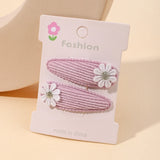 1pcs Ins Daisy Flower Hair Clips Baby Girl Hairpins for Kids Lace White Barette Princess Hooks Infant Accessories Korean