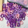 LOVEKIKI 50Pcs Elastic Hair Bands Girls Hair Accessories Mini Colorful Nylon Headband Kids Ponytail Holder Scrunchie Ornaments