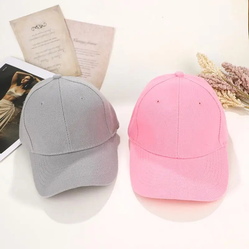 Fashion Candy Color Kids Baseball Cap Sun Protection Boy Girls Hat Adjustable Travel Children Baseball Cap Baby Summer Sun Hat