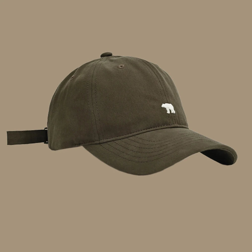 Four Seasons Versatile Polar Bear Pattern Embroidered Baseball Hat Men's and Women's Fashion Hip Hop Hat Outdoor Sunscreen Hat