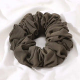 Elastics Chiffon Hair Band Solid Color Big Circle Scrunchies for Women Girl Ponytail Holder Hair Rope Hairband Hair Accessoires