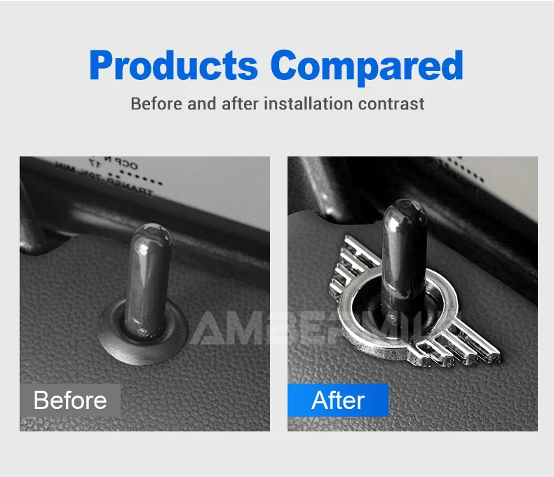 1 piece Metal for Mini Cooper One S F55 F56 F57 F60 R55 R56 R57 Countryman Car Door Lock Pin Wing Emblem Badge Decal