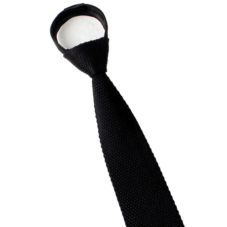 Wedding Ties For Man Fashion Black Neckties White Dress Shirts Collar Ties Gifts Zipper Knitting tie For Men Clothes Accessories