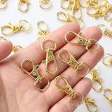 100PCS Swivel Clasps Lanyard Snap Hooks with Key Rings Key Chain Clip Hooks Lobster Claw Clasps for Keychains Jewelry DIY Crafts