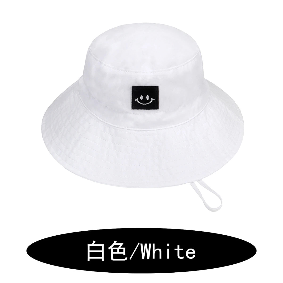 SMILE Baby Sunhat Summer Spring Kids Bucket Hat For Girls Boys Children Big Visor Cotton Sun Cap Beach Travel Panama Hats Caps