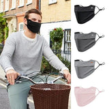 Nylon Face Cover Sun Protection Face Mask Reusable Breathable UV Face Shield Solid Color Washable Ice Silk Face Mask