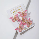 5PCS Sweet Macarons Gradient Color Cute Butterfly Kids Hairpins Children Headwear Princess Barrette Girls Hair Accessories