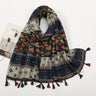 Fashion Printed Leopard Scarf Female Spring Muslim Women Hijab Scarves Tassel Large Size Headband Handkerchief Women's Bandana