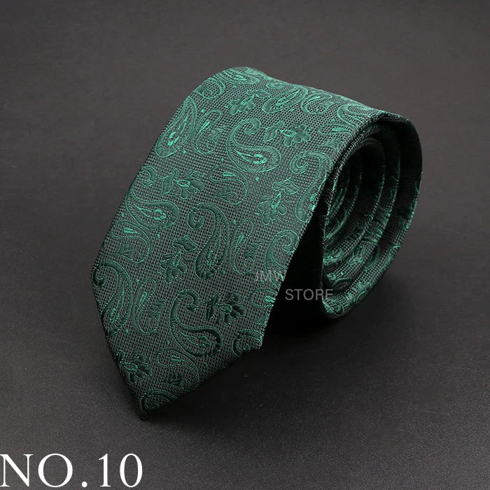 New Design Wedding Men Tie Grey Brown Green Paisley Flower Neckties Men Business Dropshipping Groom Collar Accessories Gift