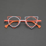 Ultra Light Pure Titanium Inverted Triangle Glasses Frame Female New Multi-color Personality Myopia Reading Prescription Eyewear