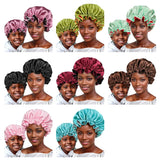 New Women's Satin Solid Sleeping Hat Night Sleep Hair Care Bonnet Nightcap Silky Shower Caps Comfortable Flower Band Unisex Cap