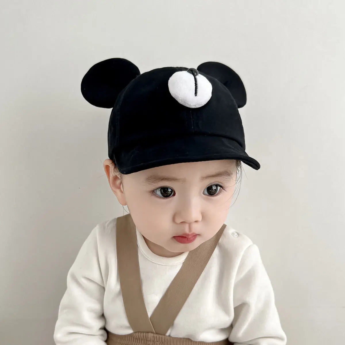Cute Bear Ear Baby Hat Kids Boy Girl Soft Cotton Peaked Bonnet Caps Children Cartoon Casual Sun Visor Hats