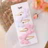 4Pcs/set Butterfly Hair Clip Set for Girls Double Layered Bow Cute Bangs Hair Pin Cotton Safe Kids Baby Hair Accessories Set