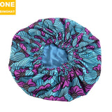 2020 New No. plus-Sized African Printing round Cap Double-Layer Satin Lining Wide Edge Nightcap Chemotherapy Hat