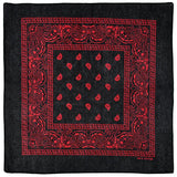 Black Hip Hop Bandana Kerchief Unisex Hair Band Neck Scarf Paisley Headwear Wrist Hairwrap Square Scarves Print Handkerchief