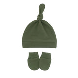 Newborn Baby Hat with Gloves Autumn Winter Warm Cotton Kids Beanies Stuff Children Accessories Infant Nightcap 0-6 Months Babies