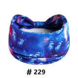 Leopard Print Headbands for Women Wide Boho Turban Head Wraps Cotton Knotted Elastic Hairbands Non Slip Workout Hair Accessories