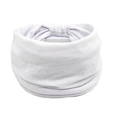 Headwrap Solid Color Knot Wide Headbands for Women Soft Cotton Sports Elastic Hair Bands Accessories Yoga Bandana Bandage