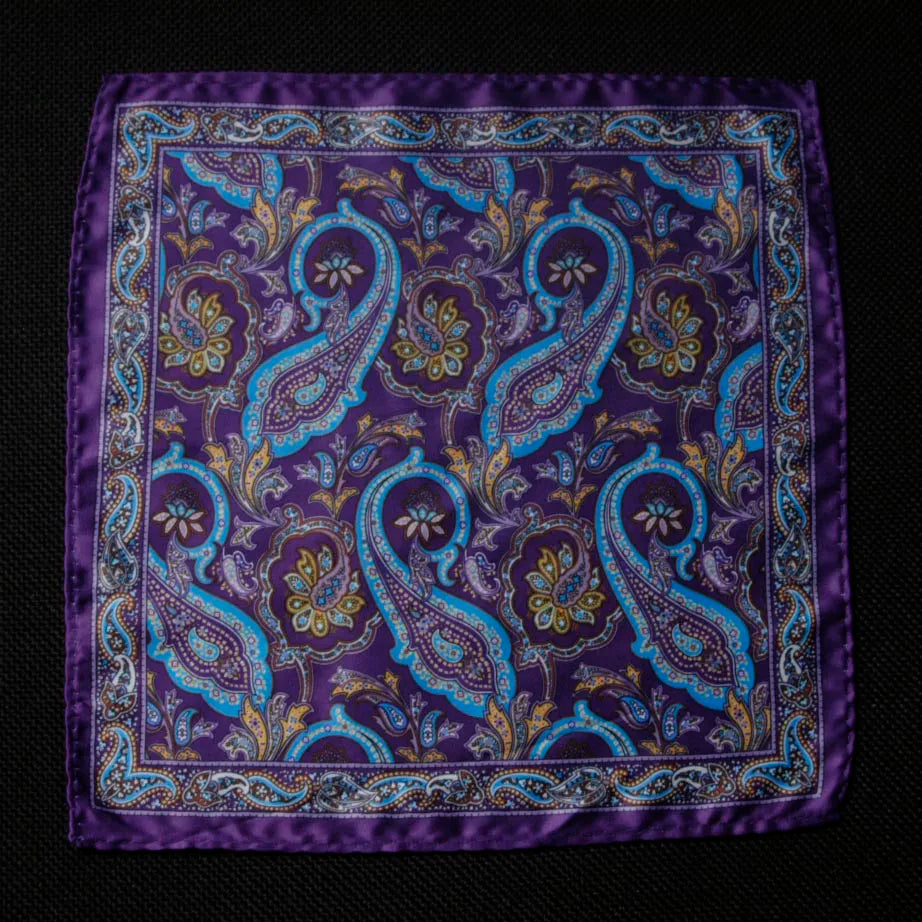 Luxury Mens Handkerchief Silk Accessories Hanky Pocket Squared Handkerchief Pocket Scarf Paisley Polka Dots Party Wedding Prom
