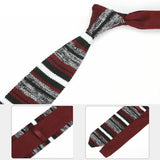 Classic 7CM Mens Ties Knitted Tie Stripes Solid Formal Bridegroom Wedding Business Knit Necktie Neck tie Accessories