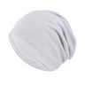 Unisex Men Women Beanie Cotton Night Sleep Cap Bonnet Chemo Hat Headwear Turban Baggy Hair Care Nightcap Pullover Hat Solid Colo
