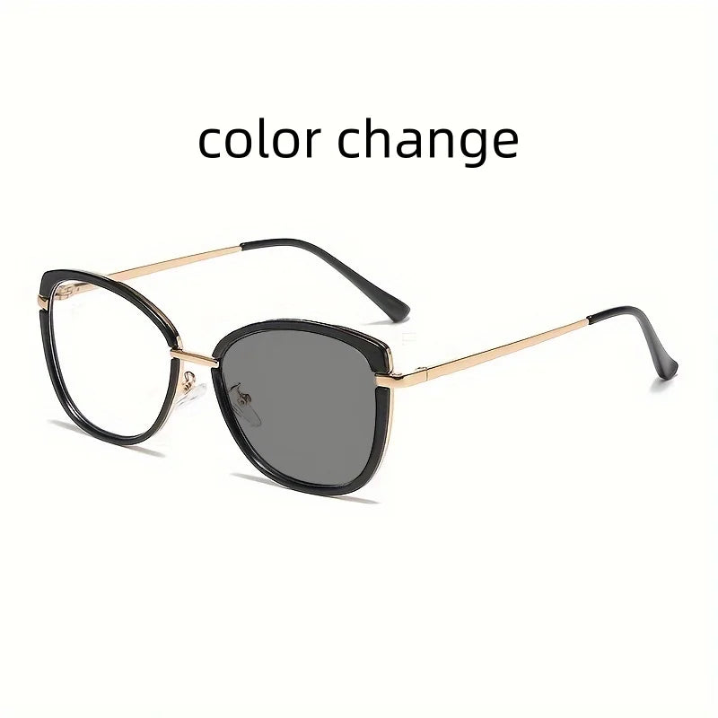 1 pair of new color-changing anti-blue light glasses, fashionable and personalized women's glasses, effectively block blue light