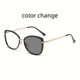 1 pair of new color-changing anti-blue light glasses, fashionable and personalized women's glasses, effectively block blue light
