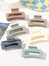 7 Pcs Big Hair Claw Clips 3.4" Non-slip Big Square Matte for Women Girls, Strong Hold Banana Clips for Thick Thin Hair